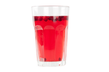stewed cranberries in a glass