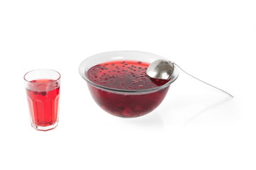 stewed cranberries and other berries