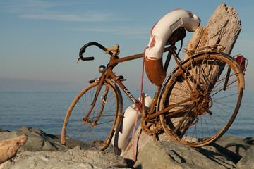 vélo rouillé par l'air marin