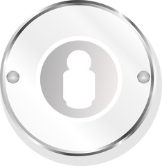 Glossy Metallic Style Person icon