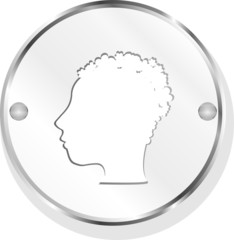 Glossy Metallic Style Person icon