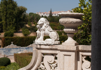 Obraz premium Antique statue in park of Queluz