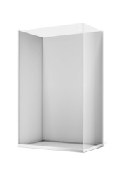 Naklejka premium Trade exhibition stand with glass