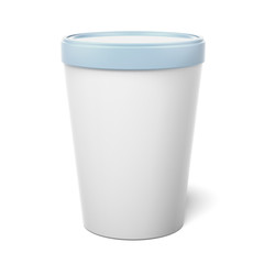 White Plastic Tub Bucket Container