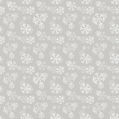 Seamless blue pattern with snowflakes.