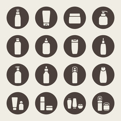 cosmetics tube icons