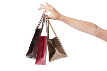 manos sujetando bolsas de la compra