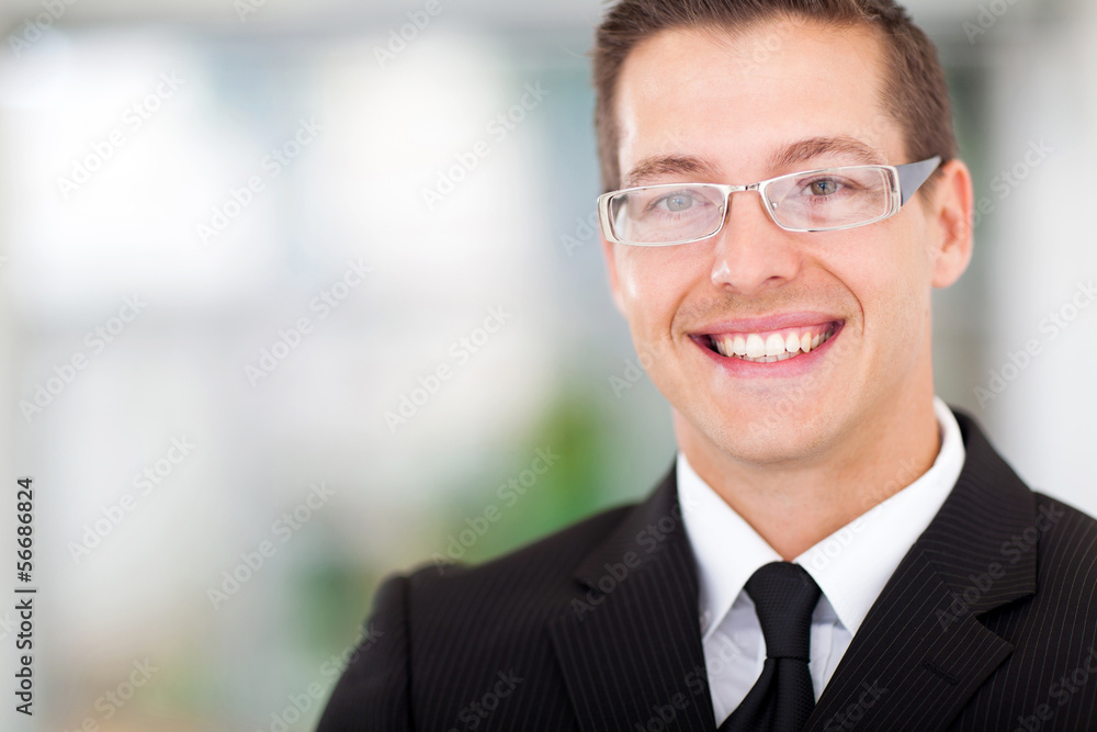 Wall mural portrait of businessman