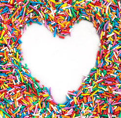 Pastry decoration heart-shaped