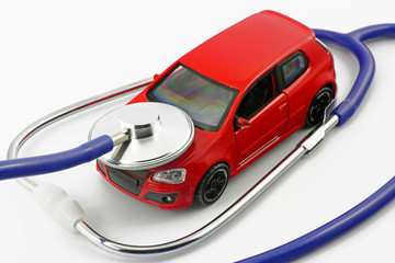 auto mit stethoskop