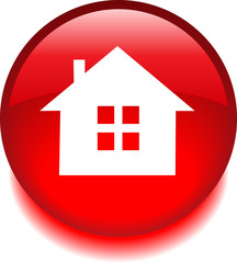 Круглая векторная иконка с изображением дома