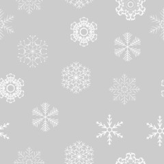 Snowflakes seamless pattern vector illustration