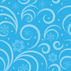 Fototapeta na wymiar Snowflakes seamless pattern vector illustration