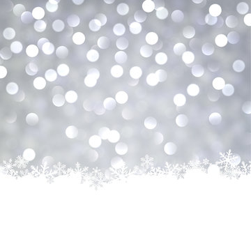 Silver christmas background.