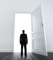 Fototapeta premium man in white room