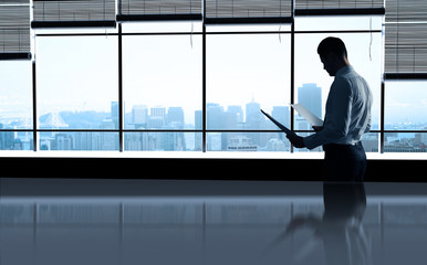 businessman with paper