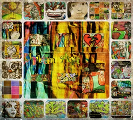 Fototapete Graffiti-Collage Graffiti