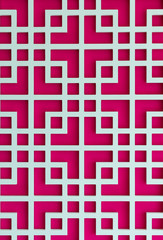 Chinese pattern on pink background