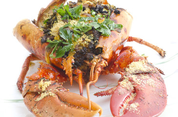 Yummy stuffed lobster