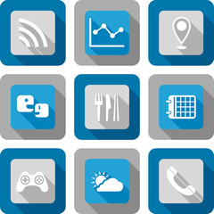 Smart phone application icon set design