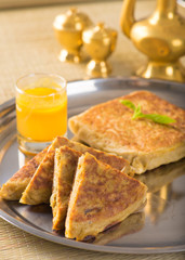mutabbaq a popular arab bread stuffed with meat