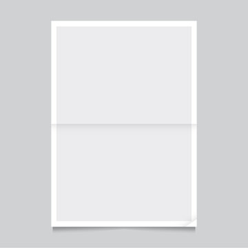 Poster template folded vector design