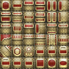 gold and wood background set