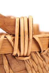 Background of  weave wicker basket