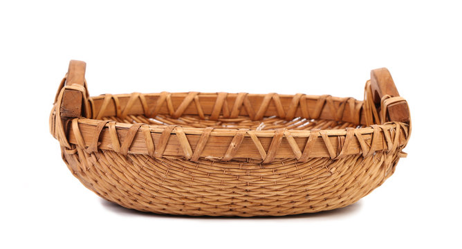 Vintage weave wicker basket