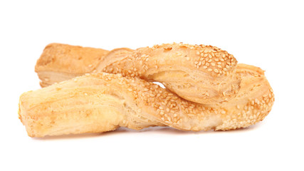 Puff pastry sticks with sesame seeds