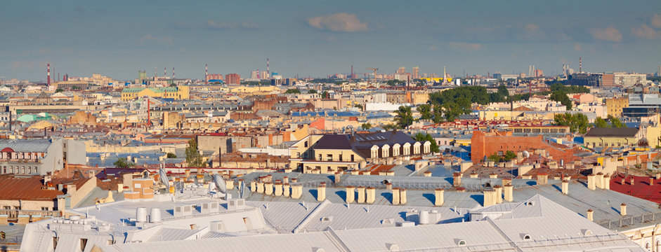 Top view of Saint Petersburg