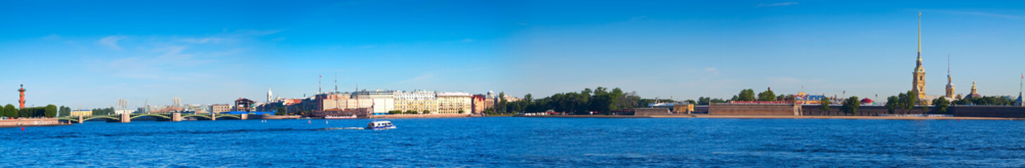 Fototapeta premium Panoramic view from Neva river