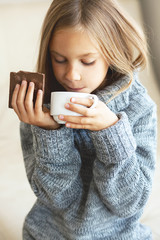 Child drinking tea