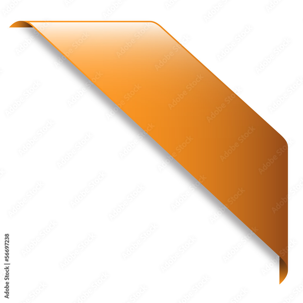 Wall mural orange ribbon (band website button icon label)