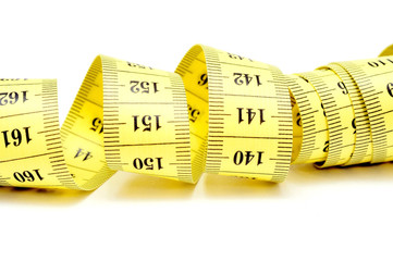 measuring tape on a white background