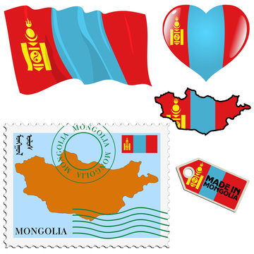 national colours of Mongolia