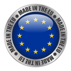 “MADE IN THE EU” label (stamp flag European union europe)