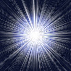 Blue star burst design