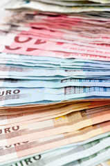 Euro banknotes