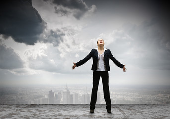 Businesswoman in despair