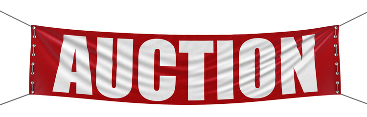 Auction Banner (clipping path included) - obrazy, fototapety, plakaty