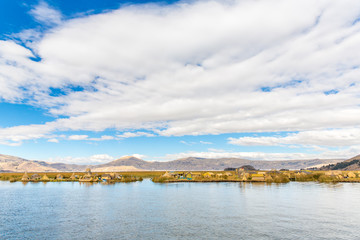 Obraz premium Floating Islands on Lake Titicaca Puno, Peru, South America