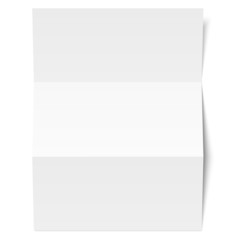 Leeres Blatt Papier - weiß geknickt