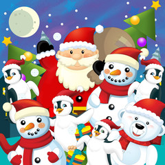 Funny christmas illustration