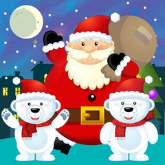 Funny christmas illustration