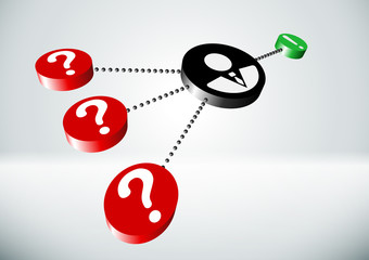 Infographis with business solution icons