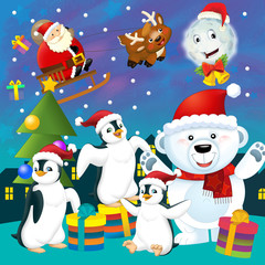 Funny christmas illustration