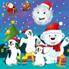 Funny christmas illustration