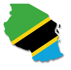 Carte / drapeau de Tanzanie