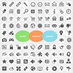 Set of Internet Homepage Webshop Icons